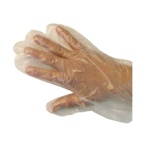 Gordon Brush Poly Disposable Gloves, Poly, L, 500 PK RGLO1